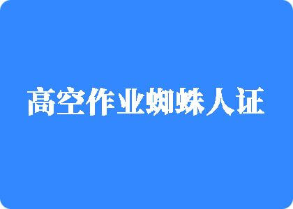 骚逼操骚逼高空作业蜘蛛人证